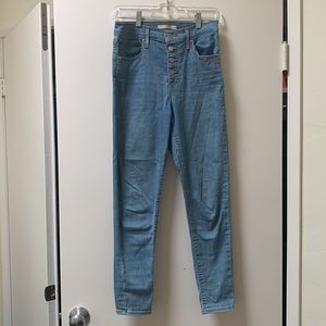 Levi’s skinny blue jeans high rise